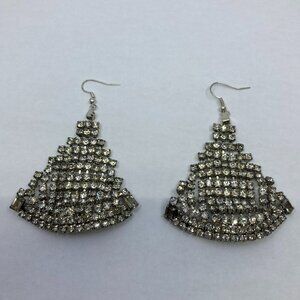 VTg chunky rhinestone crystal wedding bridal stud earrings